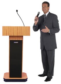 0278a - Wood Podium, Wireless, Can be height adjustable